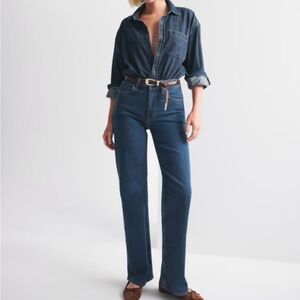 Abercrombie & Fitch Dark Blue Straight Leg Jeans